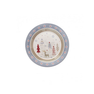 Brandani Servicio de Platos Navideños en Porcelana Copo de Nieve 18 piezas