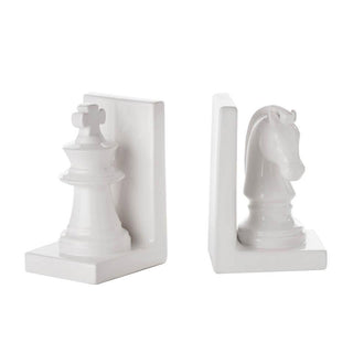 L'Oca Nera Set 2 Ceramic Chess Bookends