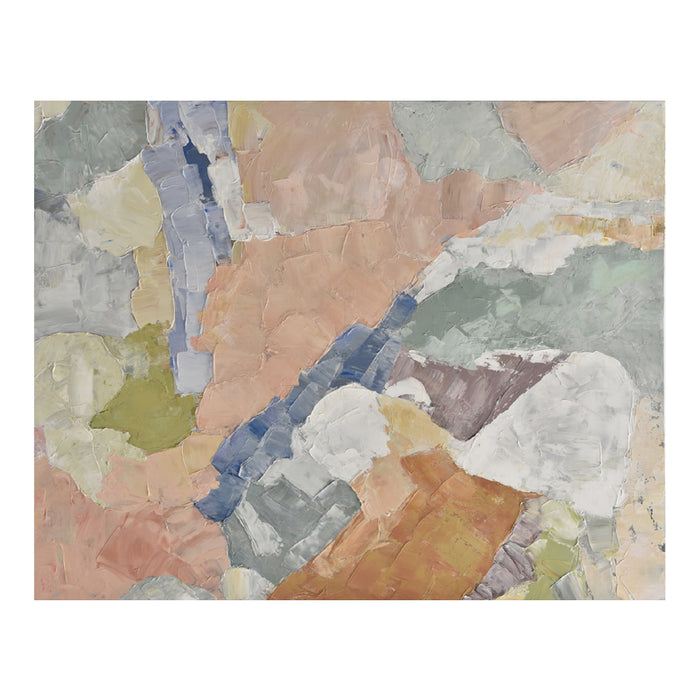 Agave Quadro Nubi Pastello Dipinto a Mano 150x120 cm