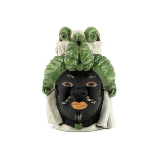 Verus Ceramiche Abhika Testa di Moro Hombre pequeño Verde 19 cm