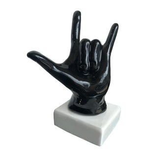 Amage Ceramic Hand I Love Rock Black