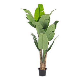 Pianta Artificiale H160 Cm Banano Con Vaso Verde