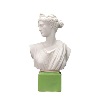 Busto de porcelana Sbordone Diana Verde Alt. 30 cm