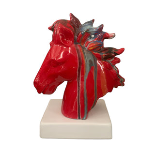 Estatua de caballo de cerámica Amagè Elegance H22 cm Imbratto