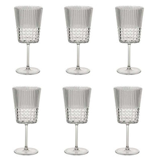 Baci Milano set of 6 Chic&amp;Zen Transparent Wine Glasses