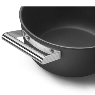 Smeg Cookware Casserole with two handles and lid 24 cm Black CKFC2411BLM