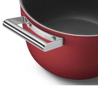 Smeg Cookware Casserole high two handles with lid 26 cm Red CKFC2611RDM
