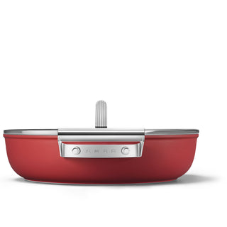 Smeg Cookware Saucepan with Lid 28 cm 50's Style CKFD2811RDM Red