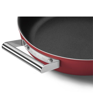 Smeg Cookware Tegame con Coperchio 28 cm 50's Style CKFD2811RDM Rosso