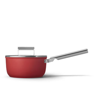 Smeg Cookware Casserole 1 Handle with Lid 50's Style D20 cm CKFS2011RDM Red