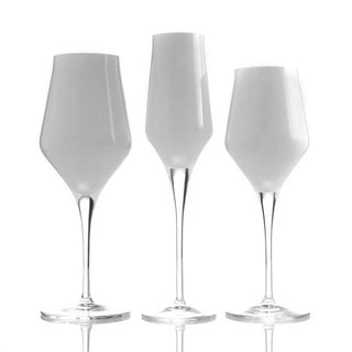 Feeling Set 18 Contessa White Goblets in glass