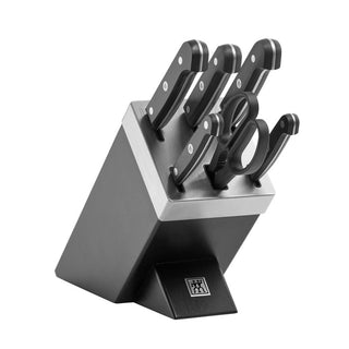 Zwilling Bloque de cuchillos autoafilable 7 piezas Sharblock Gourmet Black