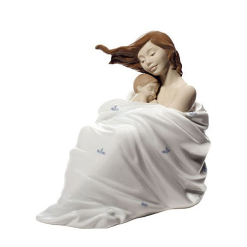 NAO Statuetta Porcellana Dormendo con La Mamma