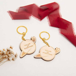 Gift Box Set 2 Wooden You Are My Everything Keychains