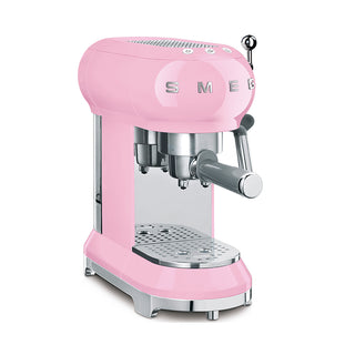 Smeg Espresso Coffee Machine 50's Style Pink ECF01PKEU