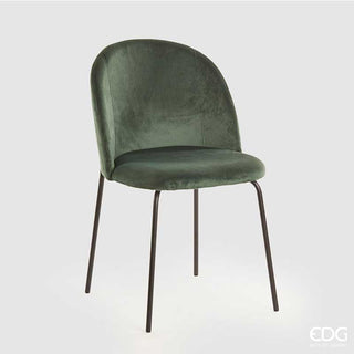 EDG Enzo de Gasperi Puzzle chair in green velvet