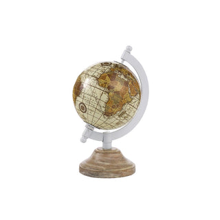 Encantada Medium Ivory Globe with Wooden Base H17 cm