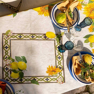 Tessitura Toscana Telerie Tablecloth Etruscan Garden 160x230 cm