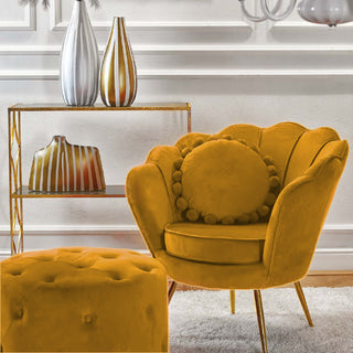 Fade Living Cushion Daisy Mustard 40x40 cm