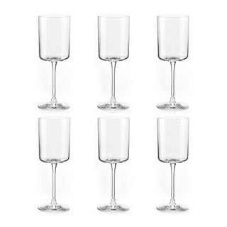 Fade Set of 6 Acqua Vertical Glass Goblets 420 ml