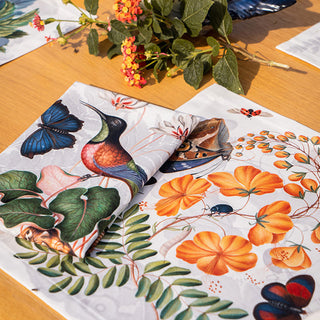 The Napking Set of 4 Felci Breakfast Placemats in Satin