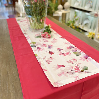 Fiori Di Lena Cyclamen Cotton Tablecloth Runner Included