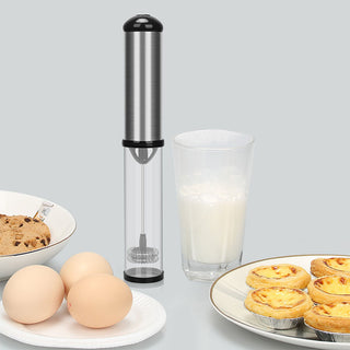 Electric Milk Frother Foamer Milk Cappuccino Egg Beater Stainless Steel