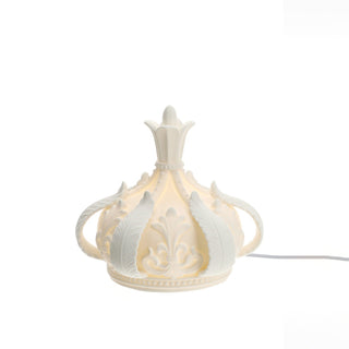 Hervit Lampada Corona in Porcellana Biscuit H20x18 cm