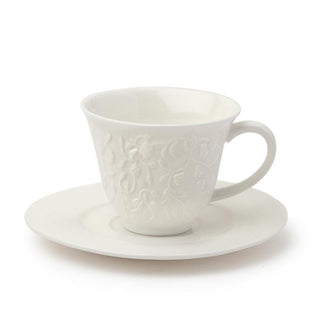 Hervit Set 6 Coffee Cups in Porcelain with Roselline