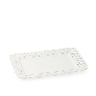 Hervit Rectangular Tray in Perforated Porcelain Various Sizes