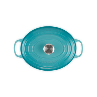Le Creuset Evolution Oval Cocotte in Vitrified Cast Iron 29 cm Caribe Blue