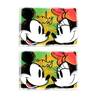 Egan Set 2 Placemats Mickey and Minnie Green 31x46 cm