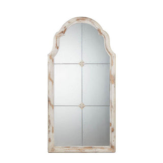 L'oca Nera Mirror in Antiqued Wood H120x60 cm