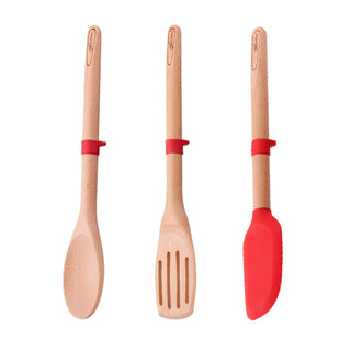 Lagostina Ingenio Eco set of 3 wooden utensils