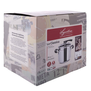 Lagostina Pressure Cooker The Classic Lagofusion with basket and eco-dose 7 Lt