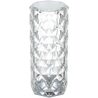 Chloe Table lamp in transparent acrylic with rechargeable Led crystal effect