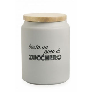 Villa d'Este Sugar stoneware jar with bamboo lid
