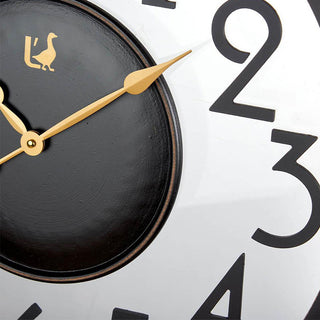 L'oca Nera Reloj de metal negro D 60 cm