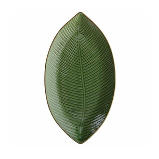 Tognana Leaf Plate 34 Cm Tropical Green Ceramic