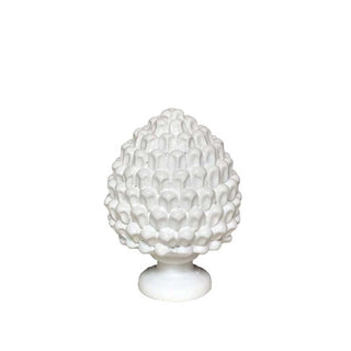 Souvenir Ceramics White Pine Cone 25 cm
