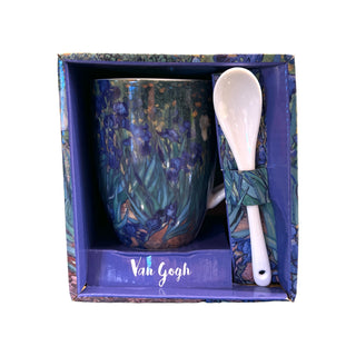 Enesco Iris Mug with Spoon H10.5 cm