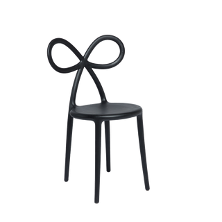 Qeeboo Sedia Ribbon Chair Black Nero Opaco