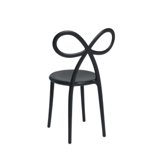 Qeeboo Sedia Ribbon Chair Black Nero Opaco