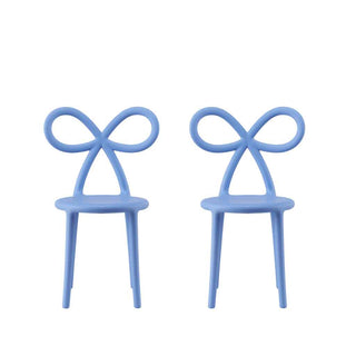 Qeeboo Set 2 Sedie Ribbon Chair Baby Light Blue