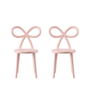 Qeeboo Set of 2 Ribbon Chair Baby Pink chairs