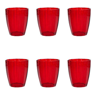 Roses and Tulips Set of 6 Water Glasses 32 cl Various colors