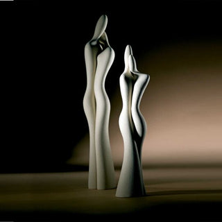 Lineasette Lovers Sculpture in Milk Stoneware H43 cm