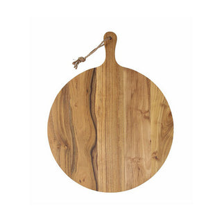 Tagliere grande in legno di bambù con manico rettangolare 38 cm x 28 cm