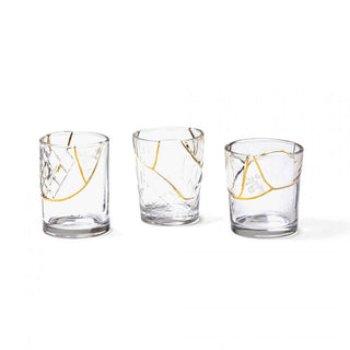 Seletti Bicchiere Acqua Kintsugi in Vetro H10 D8,2 cm