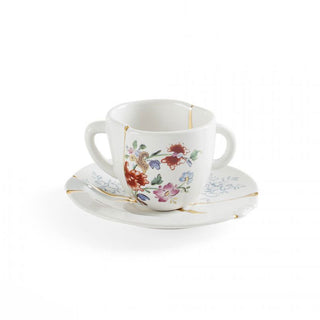 Seletti Kintsugi Coffee Cup with Porcelain Saucer